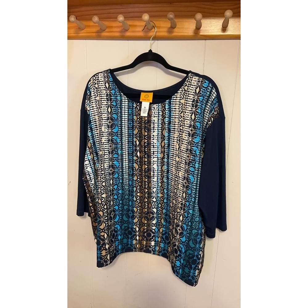 Ruby Rd. Women's XL Multicolor Patterned Top